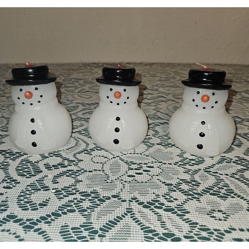 Clever & Unique Creations Color Changing Snowman Candles with Gift Boxes